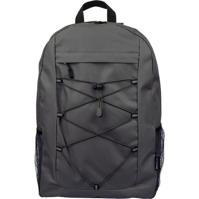 Plecak podróżny z nadrukiem Twojego logo, materiał: poliester, rpet, spandex, kolor: szary Plecak podróżny z nadrukiem Twojego logo, materiał: poliester, rpet, spandex, kolor: szary