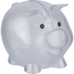 Skarbonka "świnka" z nadrukiem Twojego logo, materiał: plastik, kolor: neutralny