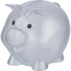 Skarbonka "świnka" z nadrukiem Twojego logo, materiał: plastik, kolor: neutralny