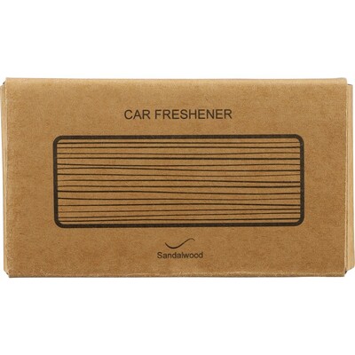 Odświeżacz do samochodu z nadrukiem Twojego logo, materiał: drewno, kolor: brązowy Odświeżacz do samochodu z nadrukiem Twojego logo, materiał: drewno, kolor: brązowy