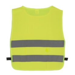 Kamizelka dziecięca odblaskowa | Nestana z nadrukiem Twojego logo, materiał: poliester, kolor: żółty