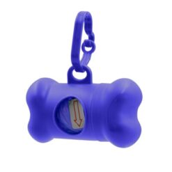 Zasobnik z woreczkami na psie odchody | Zoga z nadrukiem Twojego logo, materiał: pp, kolor: granatowy