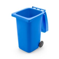 Pojemnik na przybory do pisania „kontener na śmieci” | Erco z nadrukiem Twojego logo, materiał: pp, kolor: niebieski