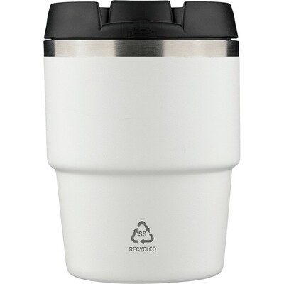 Kubek termiczny 175 ml z nadrukiem Twojego logo, materiał: metal, pp, silikon, ceramika, kolor: biały Kubek termiczny 175 ml z nadrukiem Twojego logo, materiał: metal, pp, silikon, ceramika, kolor: biały