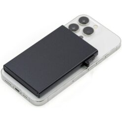 Portfel na dokumenty BrandCharger Wally z nadrukiem Twojego logo, materiał: metal, kolor: grafitowy