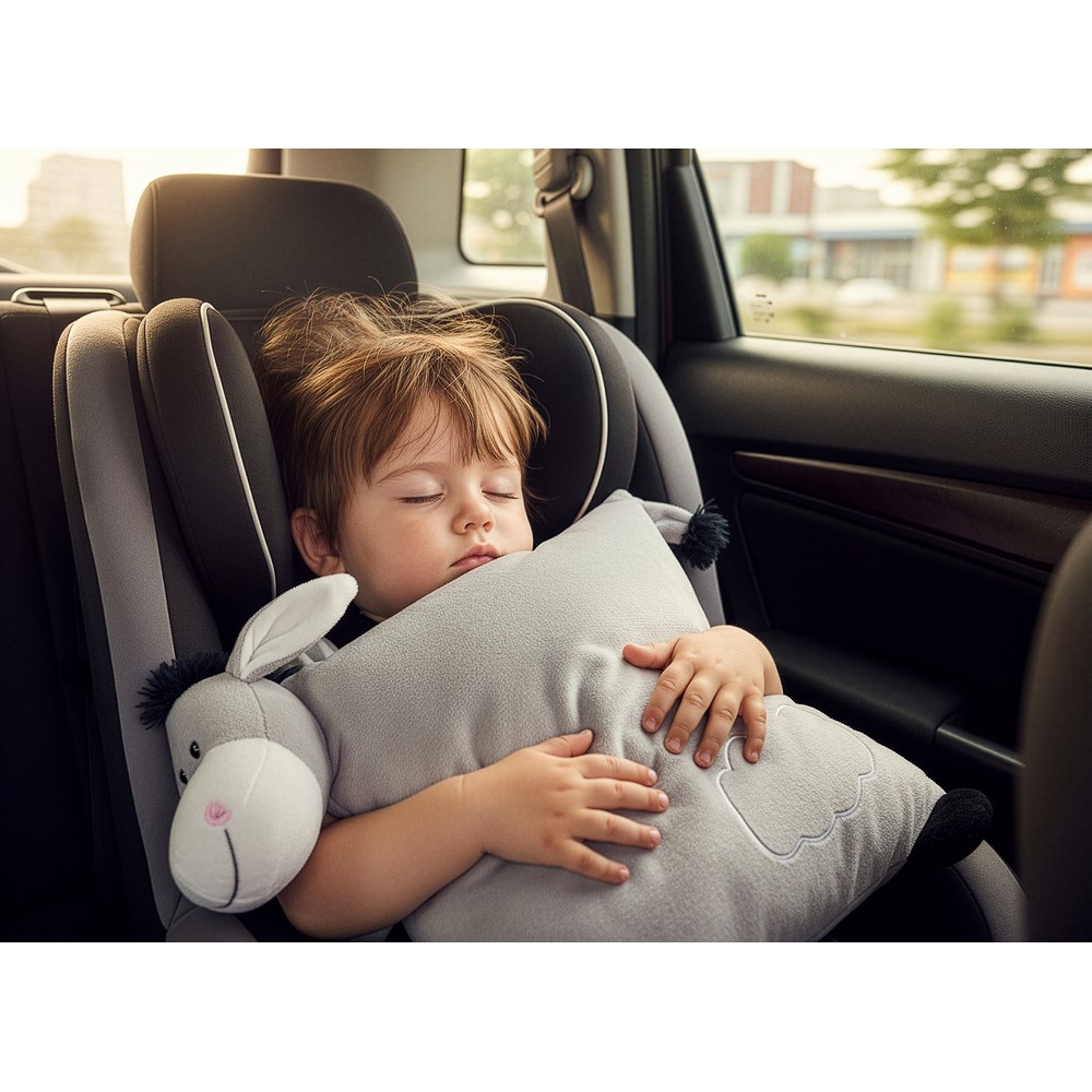 Pluszowa poduszka, osiołek | Logan z nadrukiem Twojego logo, materiał: plusz, kolor: szary Pluszowa poduszka, osiołek | Logan z nadrukiem Twojego logo, materiał: plusz, kolor: szary