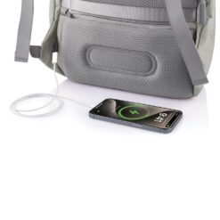 Bobby Soft plecak chroniący przed kieszonkowcami z nadrukiem Twojego logo, materiał: poliester, rpet, kolor: grey, grey