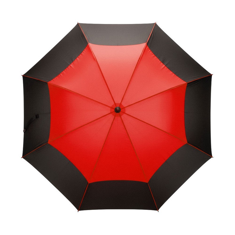 Parasol sztormowy 27", automatyczny AWARE™ RPET z nadrukiem Twojego logo, materiał: metal, rpet, kolor: czerwony Parasol sztormowy 27", automatyczny AWARE™ RPET z nadrukiem Twojego logo, materiał: metal, rpet, kolor: czerwony
