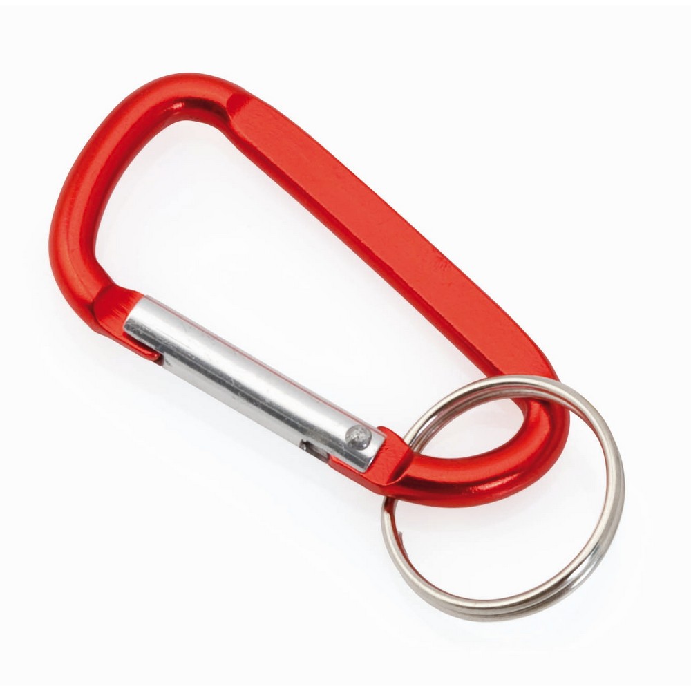 Brelok do kluczy, karabińczyk | Ebele z nadrukiem Twojego logo, materiał: aluminium, kolor: czerwony Brelok do kluczy, karabińczyk | Ebele z nadrukiem Twojego logo, materiał: aluminium, kolor: czerwony