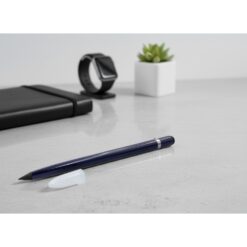 "Wieczny" ołówek, touch pen | Evald z nadrukiem Twojego logo, materiał: aluminium, kolor: granatowy