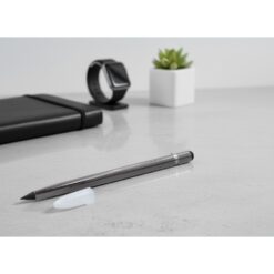 "Wieczny" ołówek, touch pen | Evald z nadrukiem Twojego logo, materiał: aluminium, kolor: szary