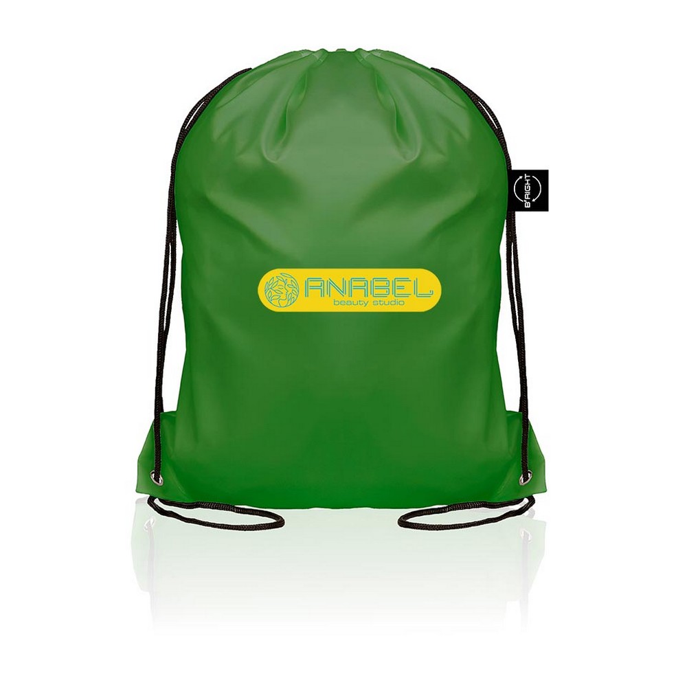 Worek ze sznurkiem RPET B'RIGHT | Ruth z nadrukiem Twojego logo, materiał: rpet, kolor: zielony Worek ze sznurkiem RPET B'RIGHT | Ruth z nadrukiem Twojego logo, materiał: rpet, kolor: zielony