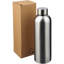 Butelka termiczna 500 ml ze stali nierdzewnej z recyklingu z nadrukiem Twojego logo, materiał: plastik, stal nierdzewna, stal, kolor: srebrny