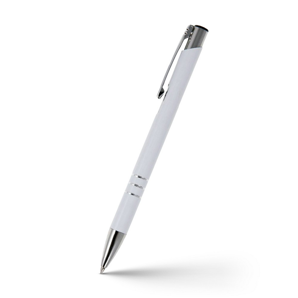 Długopis | Jones z nadrukiem Twojego logo, materiał: aluminium, kolor: biały Długopis | Jones z nadrukiem Twojego logo, materiał: aluminium, kolor: biały