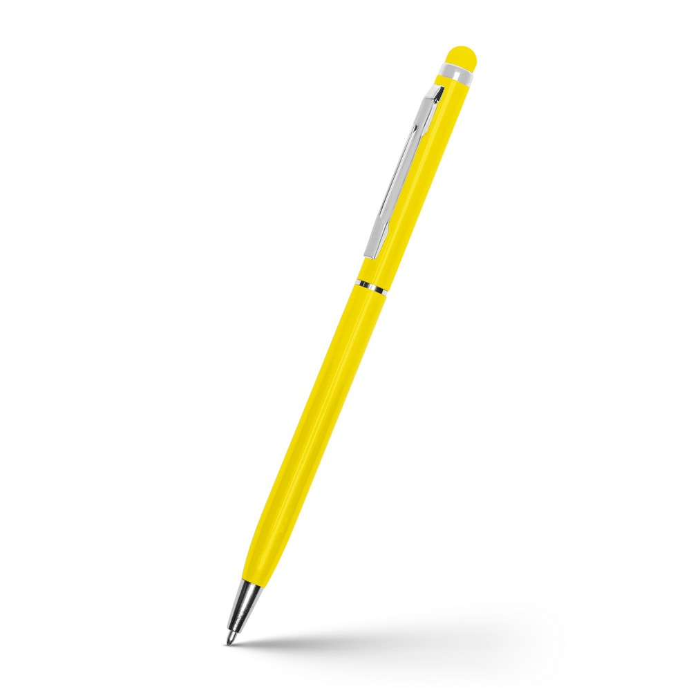 Długopis, touch pen | Raymond z nadrukiem Twojego logo, materiał: aluminium, kolor: żółty Długopis, touch pen | Raymond z nadrukiem Twojego logo, materiał: aluminium, kolor: żółty