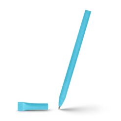 Długopis ze zrolowanego papieru z zatyczką | Brittany z nadrukiem Twojego logo, materiał: papier, kolor: niebieski