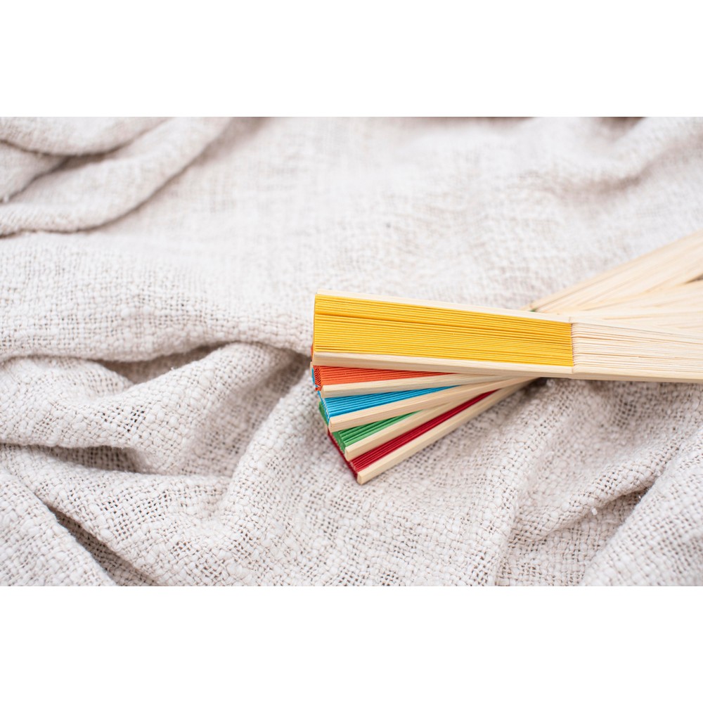 Wachlarz z bambusa z nadrukiem Twojego logo, materiał: bambus, papier, pp, kolor: czerwony Wachlarz z bambusa z nadrukiem Twojego logo, materiał: bambus, papier, pp, kolor: czerwony