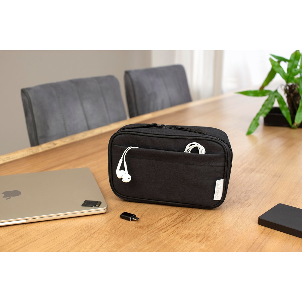 Saszetka z nadrukiem Twojego logo, materiał: metal, plastik, eva, rpet, pianka, kolor: czarny Saszetka z nadrukiem Twojego logo, materiał: metal, plastik, eva, rpet, pianka, kolor: czarny