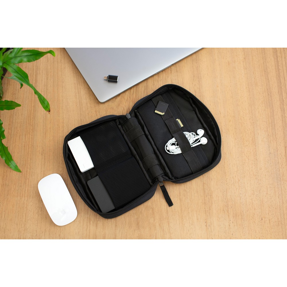 Saszetka z nadrukiem Twojego logo, materiał: metal, plastik, eva, rpet, pianka, kolor: czarny Saszetka z nadrukiem Twojego logo, materiał: metal, plastik, eva, rpet, pianka, kolor: czarny