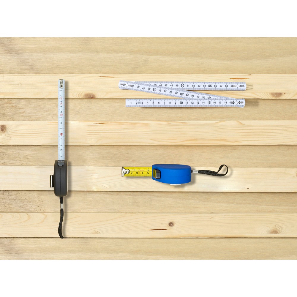 Miara 2m, składana z nadrukiem Twojego logo, materiał: plastik, kolor: biały Miara 2m, składana z nadrukiem Twojego logo, materiał: plastik, kolor: biały