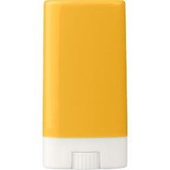 Sztyft do ochrony przeciwsłonecznej SPF 30 z nadrukiem Twojego logo, materiał: pp, kolor: żółty