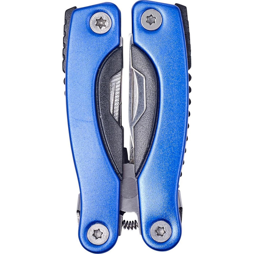 Narzędzie wielofunkcyjne, 9 el. z nadrukiem Twojego logo, materiał: aluminium, stal nierdzewna, stal, kolor: niebieski Narzędzie wielofunkcyjne, 9 el. z nadrukiem Twojego logo, materiał: aluminium, stal nierdzewna, stal, kolor: niebieski