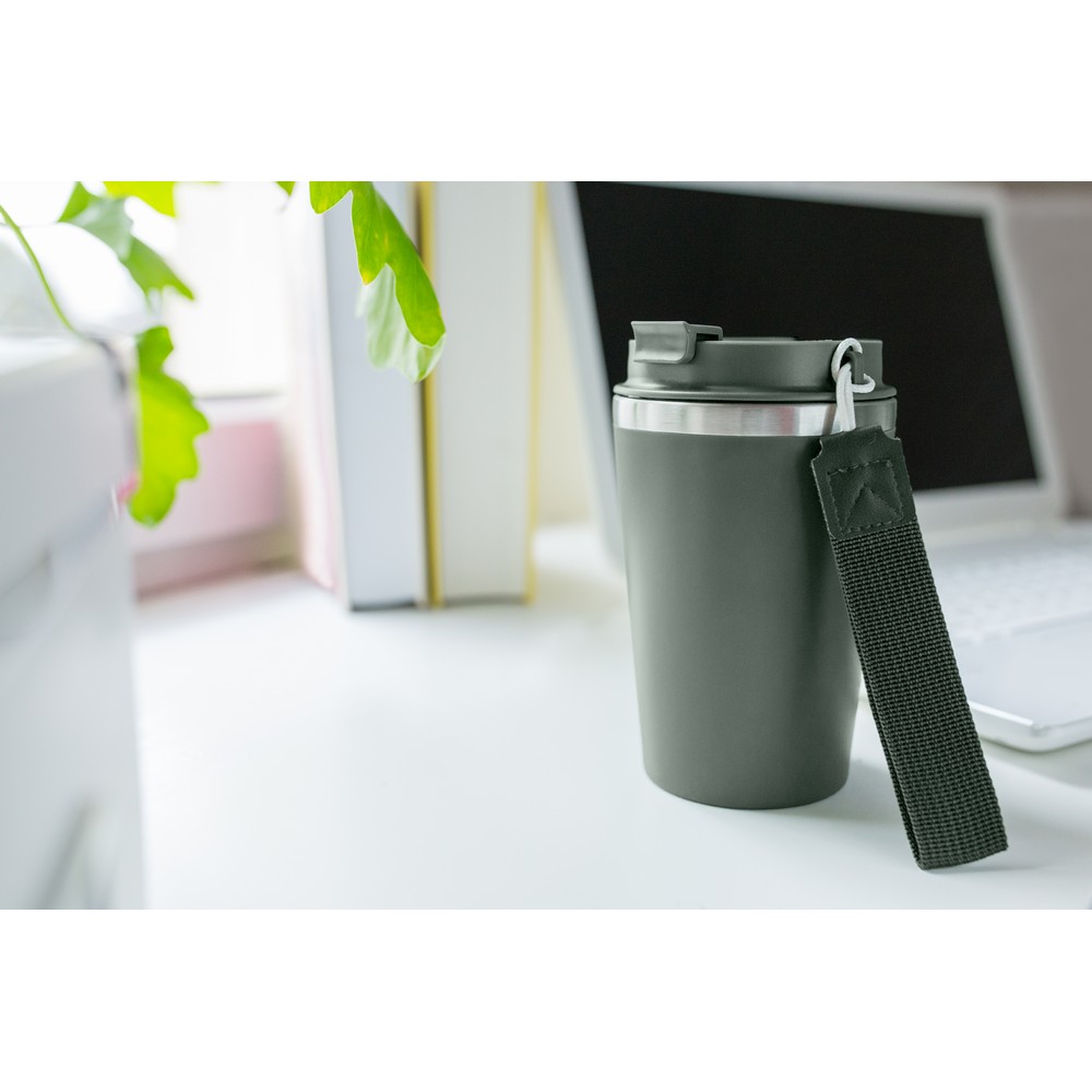 Kubek termiczny 350 ml | Nairod z nadrukiem Twojego logo, materiał: pp, stal nierdzewna, stal, kolor: zielony Kubek termiczny 350 ml | Nairod z nadrukiem Twojego logo, materiał: pp, stal nierdzewna, stal, kolor: zielony