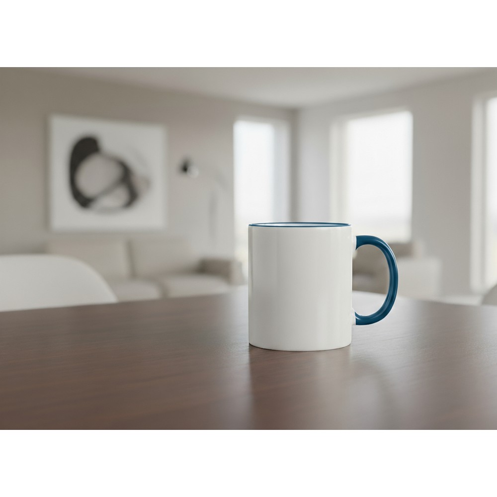 Kubek ceramiczny 350 ml | Nerita z nadrukiem Twojego logo, materiał: ceramika, kolor: niebieski Kubek ceramiczny 350 ml | Nerita z nadrukiem Twojego logo, materiał: ceramika, kolor: niebieski