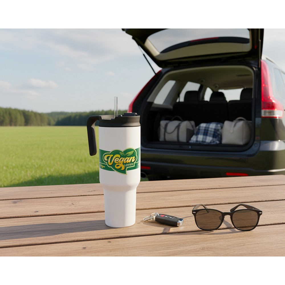 Kubek termiczny 1100 ml Air Gifts z ergonomicznym uchwytem | Ony z nadrukiem Twojego logo, materiał: plastik, stal nierdzewna, stal, kolor: biały Kubek termiczny 1100 ml Air Gifts z ergonomicznym uchwytem | Ony z nadrukiem Twojego logo, materiał: plastik, stal nierdzewna, stal, kolor: biały