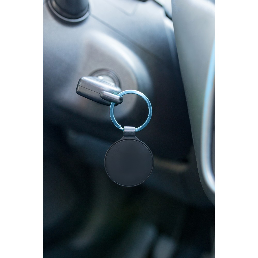 Okrągły brelok do kluczy | Ando z nadrukiem Twojego logo, materiał: metal, kolor: błękitny Okrągły brelok do kluczy | Ando z nadrukiem Twojego logo, materiał: metal, kolor: błękitny