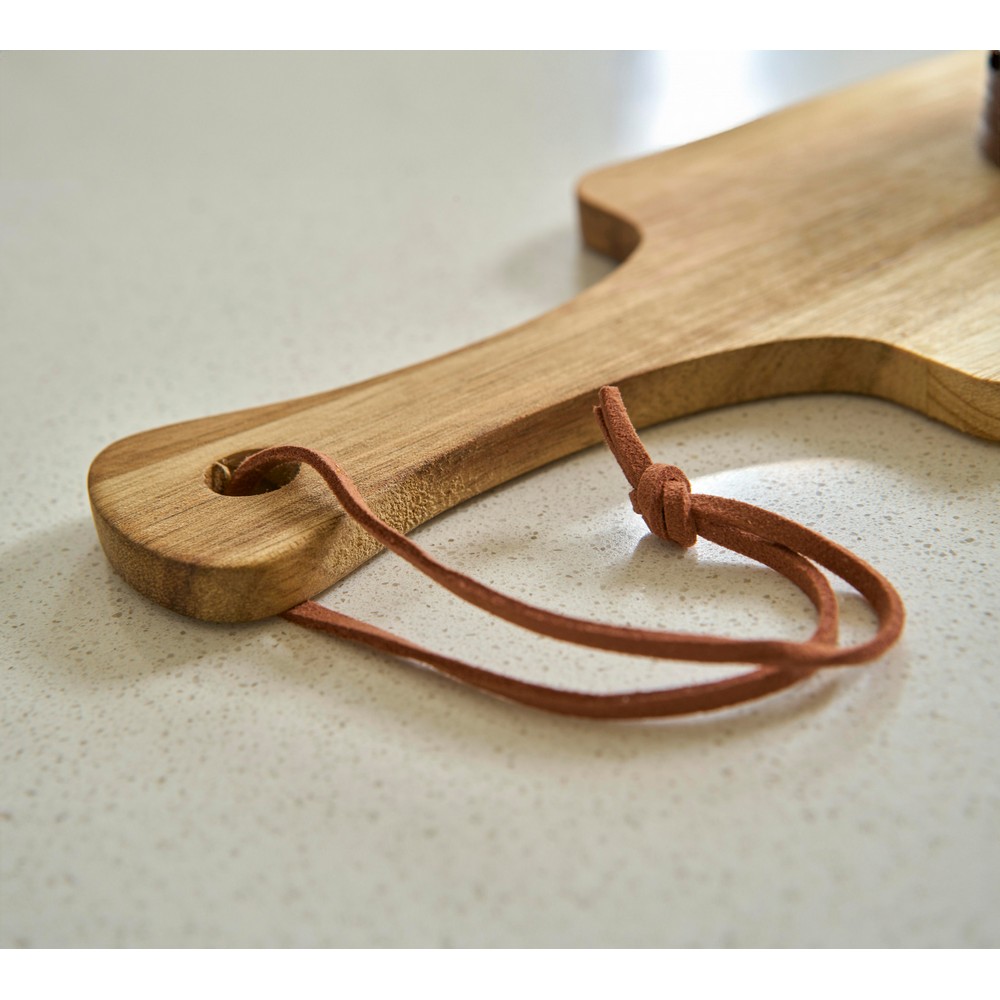 Deska do krojenia z nadrukiem Twojego logo, materiał: pu, drewno, kolor: brązowy Deska do krojenia z nadrukiem Twojego logo, materiał: pu, drewno, kolor: brązowy