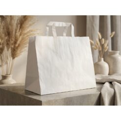 Torba papierowa | Bisara z nadrukiem Twojego logo, materiał: papier, kolor: biały