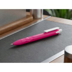 Długopis z wkładem Dokumental® | Malvion z nadrukiem Twojego logo, materiał: plastik, kolor: różowy