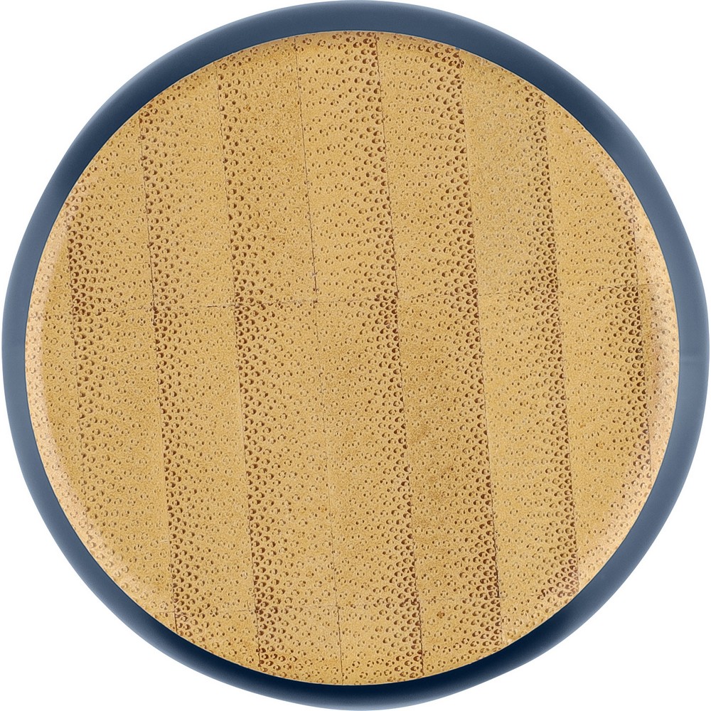 Szklana butelka 500 ml z nadrukiem Twojego logo, materiał: bambus, pp, szkło, kolor: granatowy Szklana butelka 500 ml z nadrukiem Twojego logo, materiał: bambus, pp, szkło, kolor: granatowy