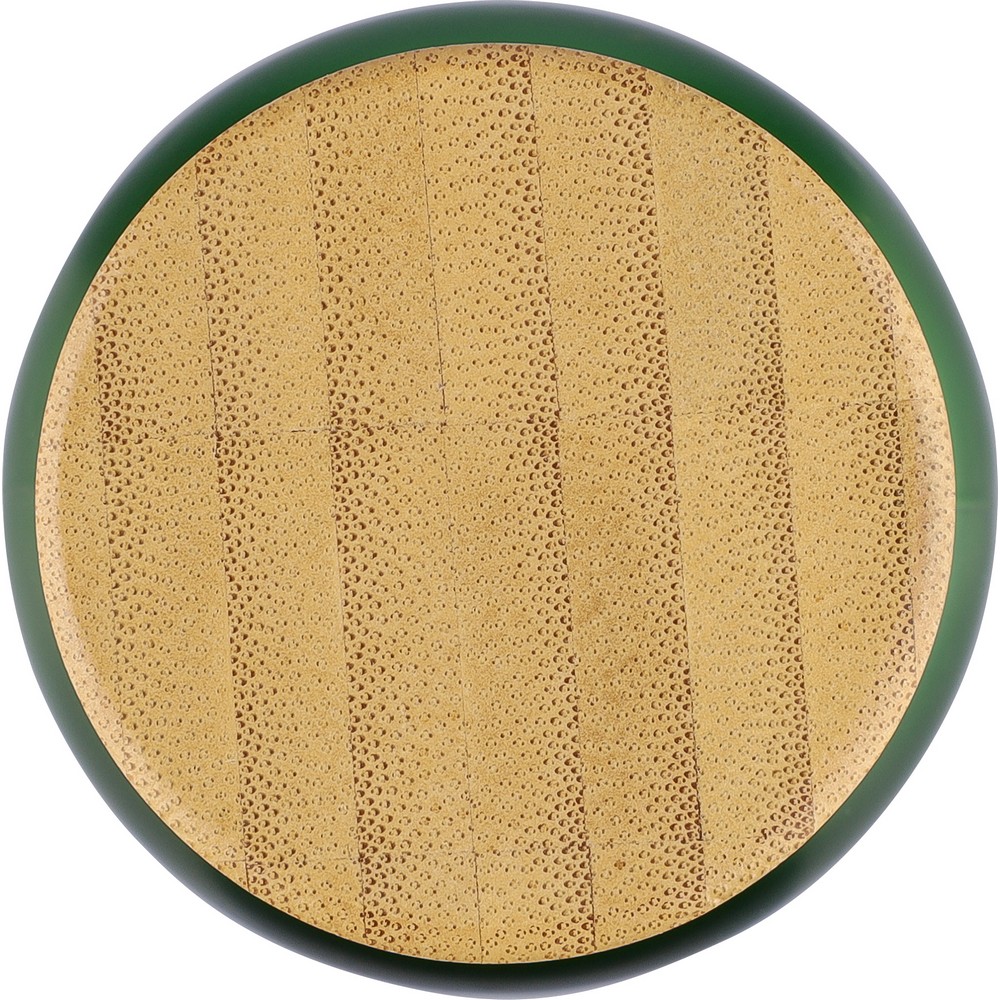 Szklana butelka 500 ml z nadrukiem Twojego logo, materiał: bambus, pp, szkło, kolor: zielony Szklana butelka 500 ml z nadrukiem Twojego logo, materiał: bambus, pp, szkło, kolor: zielony