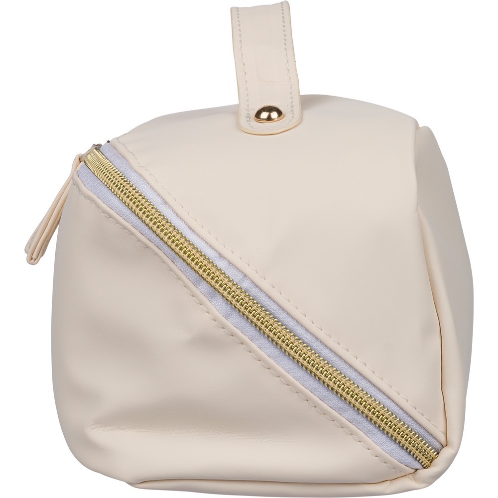 Kosmetyczka z nadrukiem Twojego logo, materiał: pu, poliester, kolor: beżowy Kosmetyczka z nadrukiem Twojego logo, materiał: pu, poliester, kolor: beżowy