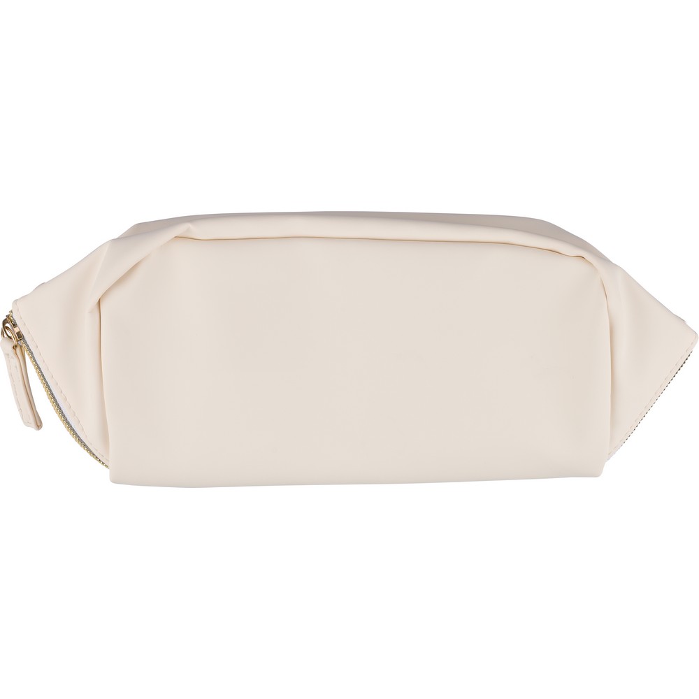 Kosmetyczka z nadrukiem Twojego logo, materiał: pu, poliester, kolor: beżowy Kosmetyczka z nadrukiem Twojego logo, materiał: pu, poliester, kolor: beżowy