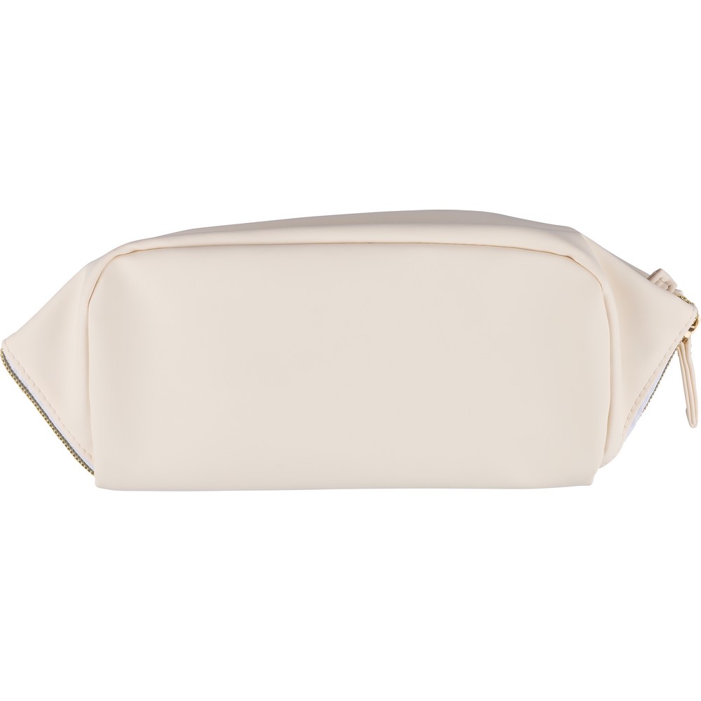 Kosmetyczka z nadrukiem Twojego logo, materiał: pu, poliester, kolor: beżowy Kosmetyczka z nadrukiem Twojego logo, materiał: pu, poliester, kolor: beżowy