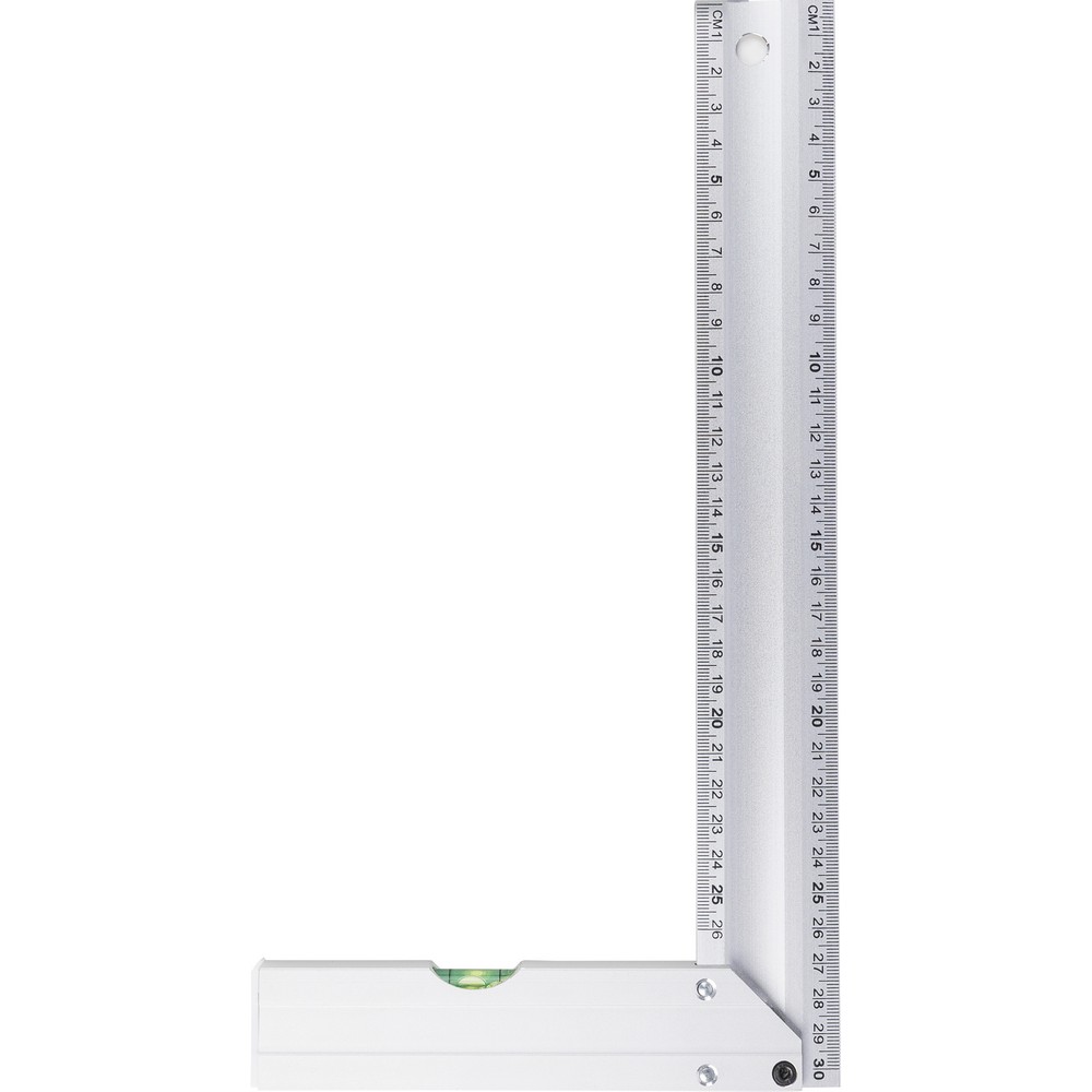 Kątownik 30 cm z nadrukiem Twojego logo, materiał: aluminium, kolor: srebrny Kątownik 30 cm z nadrukiem Twojego logo, materiał: aluminium, kolor: srebrny