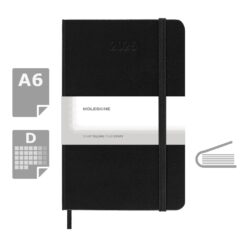Kalendarz MOLESKINE z nadrukiem Twojego logo, materiał: papier, pp, kolor: czarny