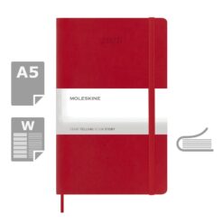 Kalendarz MOLESKINE z nadrukiem Twojego logo, materiał: pu, papier, kolor: czerwony