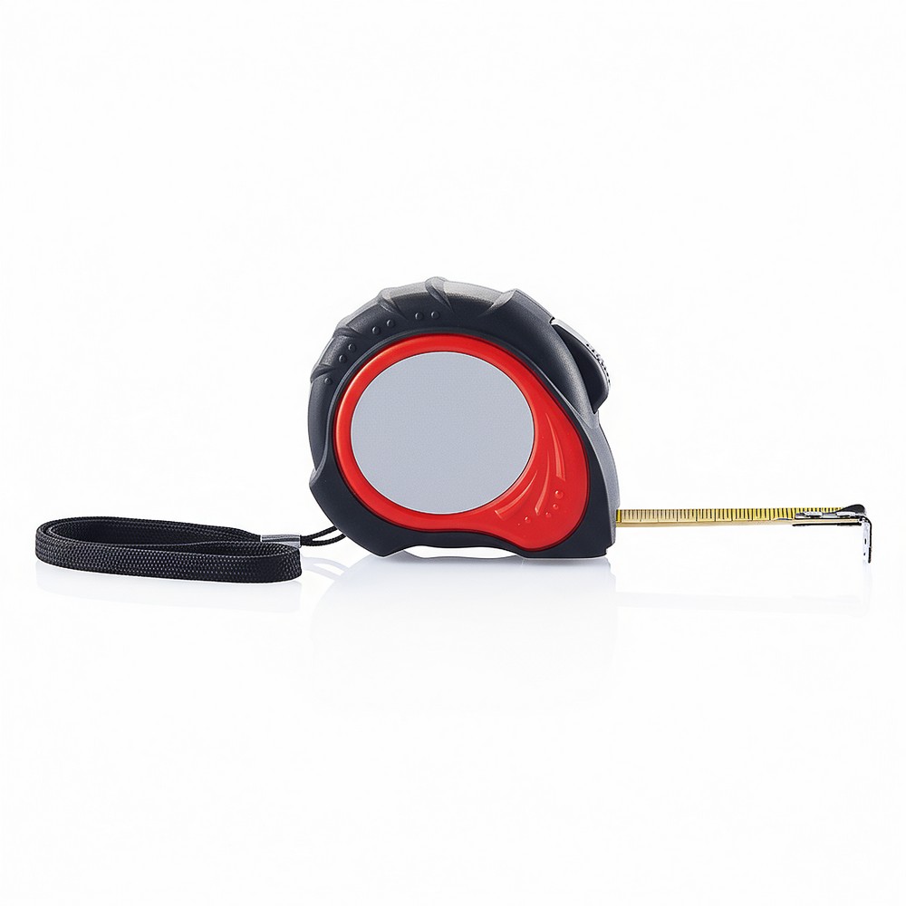 Miara 5m Tool Pro z nadrukiem Twojego logo, materiał: plastik, kolor: czerwony Miara 5m Tool Pro z nadrukiem Twojego logo, materiał: plastik, kolor: czerwony