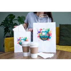 Torba papierowa A4 | Dialla BX z nadrukiem Twojego logo, materiał: papier, kolor: biały