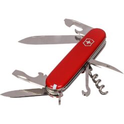 Nóż wielofunkcyjny Victorinox Swiss Army Climber z nadrukiem Twojego logo, materiał: plastik, stal nierdzewna, stal, kolor: czerwony