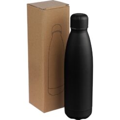 Butelka termiczna 500 ml z nadrukiem Twojego logo, materiał: stal nierdzewna, stal, kolor: czarny