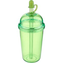 Kubek podróżny 500 ml z nadrukiem Twojego logo, materiał: silikon, rpet, as, kolor: jasnozielony