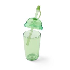 Kubek podróżny 500 ml z nadrukiem Twojego logo, materiał: silikon, rpet, as, kolor: jasnozielony
