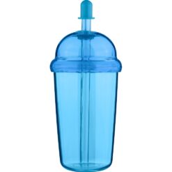 Kubek podróżny 500 ml z nadrukiem Twojego logo, materiał: silikon, rpet, as, kolor: błękitny