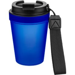 Kubek podróżny 350 ml z nadrukiem Twojego logo, materiał: metal, plastik, pp, silikon, kolor: granatowy