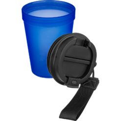 Kubek podróżny 350 ml z nadrukiem Twojego logo, materiał: metal, plastik, pp, silikon, kolor: granatowy